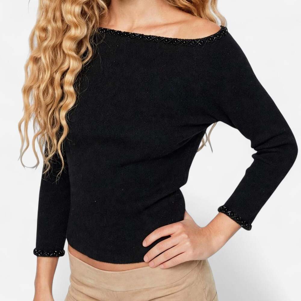 INC International Concepts Women's Black Blouse